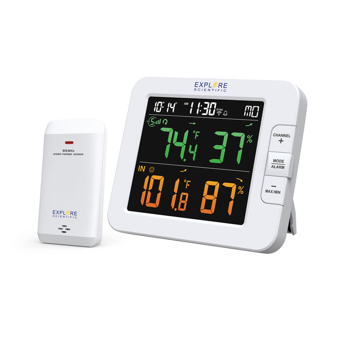 Color Digital Weather Station Alarm Clock with Wireless Outdoor Sensor -  China Weather Station, Wireless Thermometer Hygrometer
