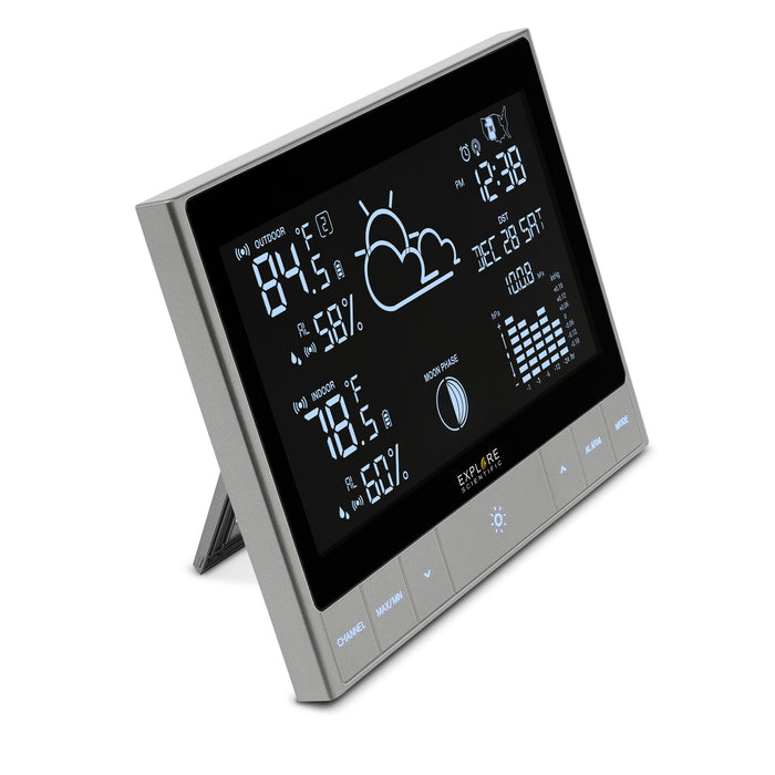 Station météo avec écran LCD 2× 1,5 V AA